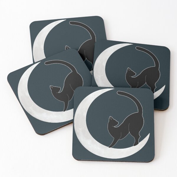 Item preview, Cat sitting on a crescent moon designed and sold by SaraM-design.