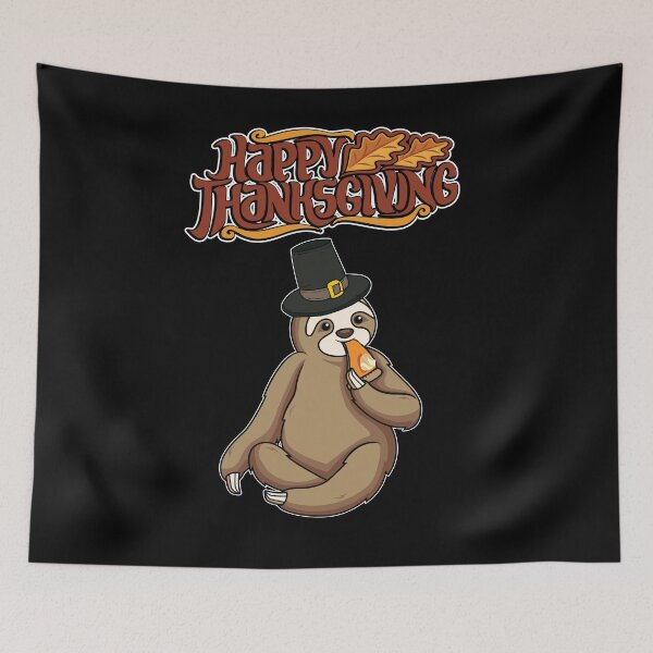 Item preview, Happy Thanksgiving Sloth Tshirt Turkey Eat Pizza Pumpkin Pie designed and sold by DSWShirts.