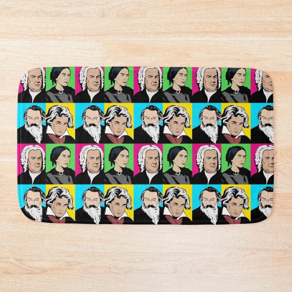 Item preview, Composers in pop art Ludwig van Beethoven Johannes Brahms Clara Schumann Johann Sebastian Bach designed and sold by Zummi.