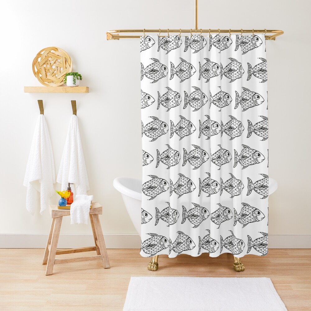 A Fish Named Cicio Shower Curtain