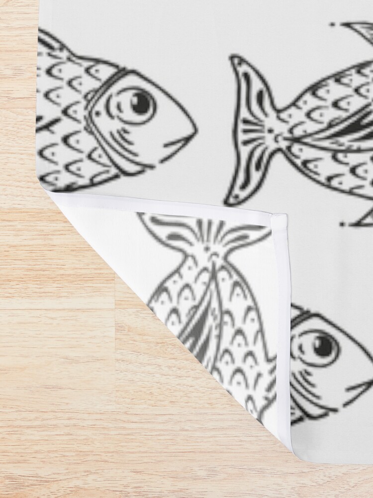 Alternate view of A Fish Named Cicio Shower Curtain