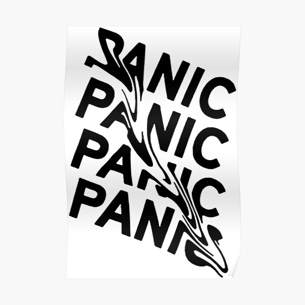 PANIC MOOD FUNNY GRAPHIC DISCO Poster