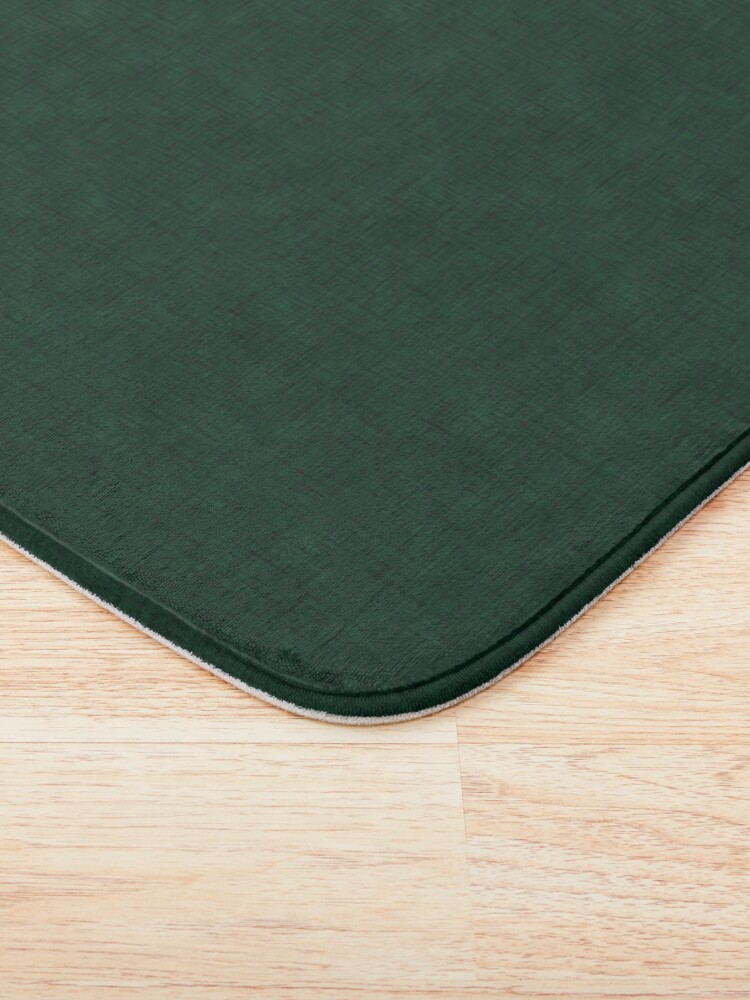 Alternate view of Textured dark green, solid green Bath Mat