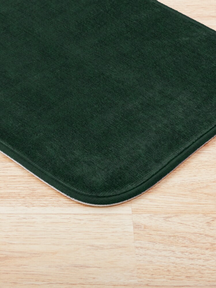 Alternate view of Textured dark green, solid green Bath Mat