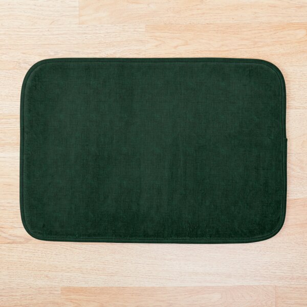 Textured dark green, solid green Bath Mat