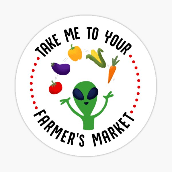 Item preview, Farmer's Market Alien designed and sold by Anna Fox.