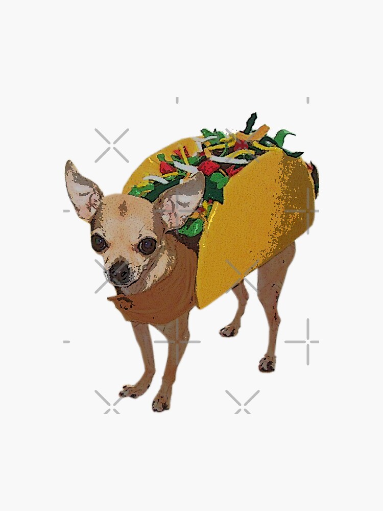 "Chihuahua Taco" Sticker by mochachip Redbubble