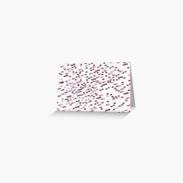 Little Cars plum Greeting Card