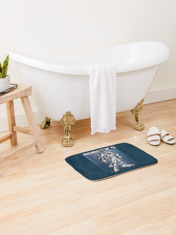 Thumbnail 2 of 6, Bath Mat, Robotics Man designed and sold by WBGraphix.