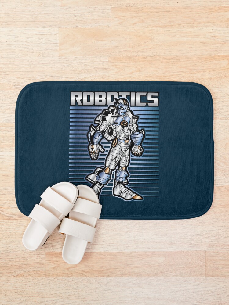 Thumbnail 1 of 6, Bath Mat, Robotics Man designed and sold by WBGraphix.