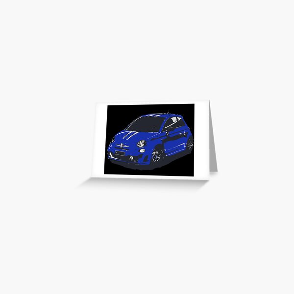 FIAT 500 Abarth - Cute Little Italian City Car Greeting Card