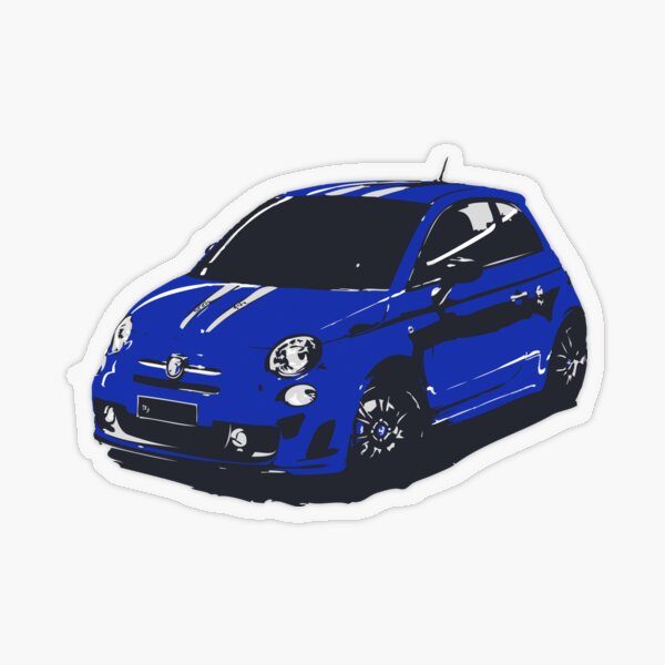 FIAT 500 Abarth - Cute Little Italian City Car Transparent Sticker