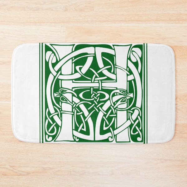 Item preview, Ornate H Capital Letter Initial Lombard Green designed and sold by Dator.