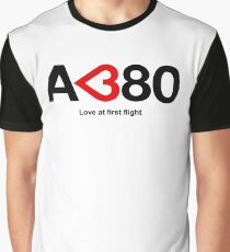 Airbus A380 - Love at First Flight Graphic T-Shirt