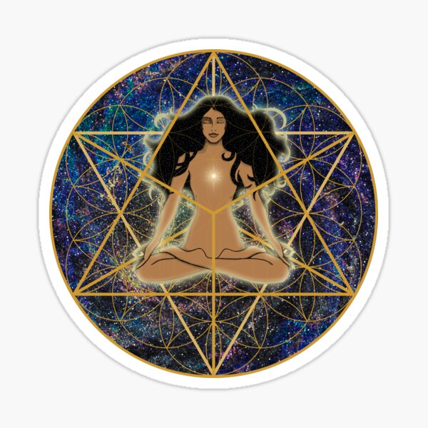 Merkabah Flower of Life Mandala Sticker