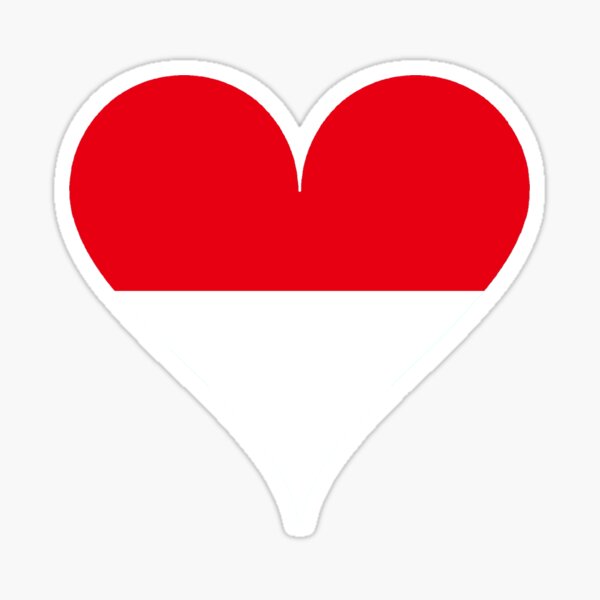 Item preview, Indonesia Flag Heart designed and sold by Vanover Designs.