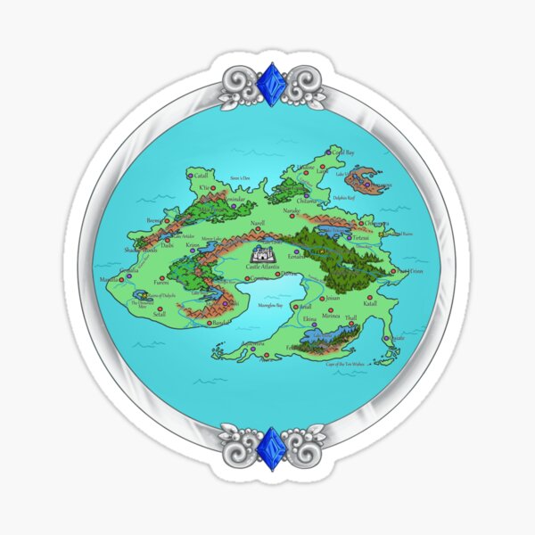 Map of Atlantis Sticker