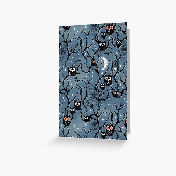 Spooky woods owls Greeting Card