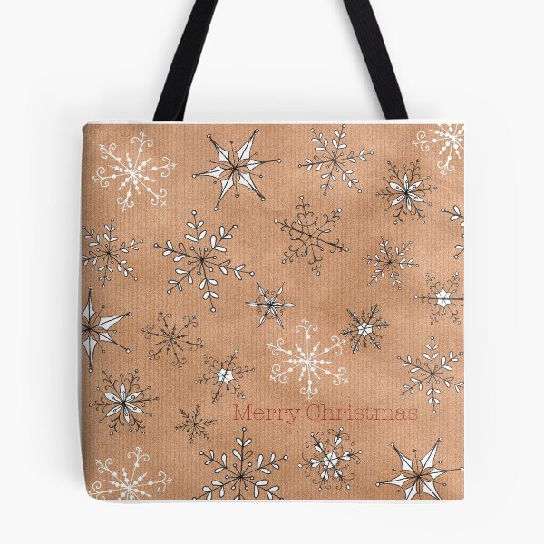 Item preview, Snowflakes on kraft designed and sold by lizblackdowding.