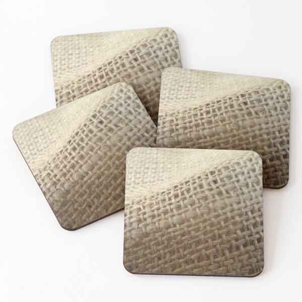 Item preview, IMAGE PRINT ONLY Hessian Burlap Woven Fabric Boho Look designed and sold by Beachy.