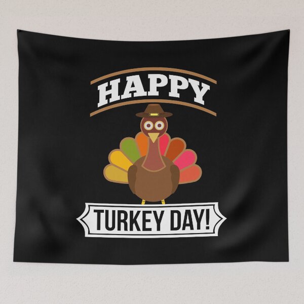 Item preview, Happy Turkey Day Funny Thanksgiving design designed and sold by sabertronics.