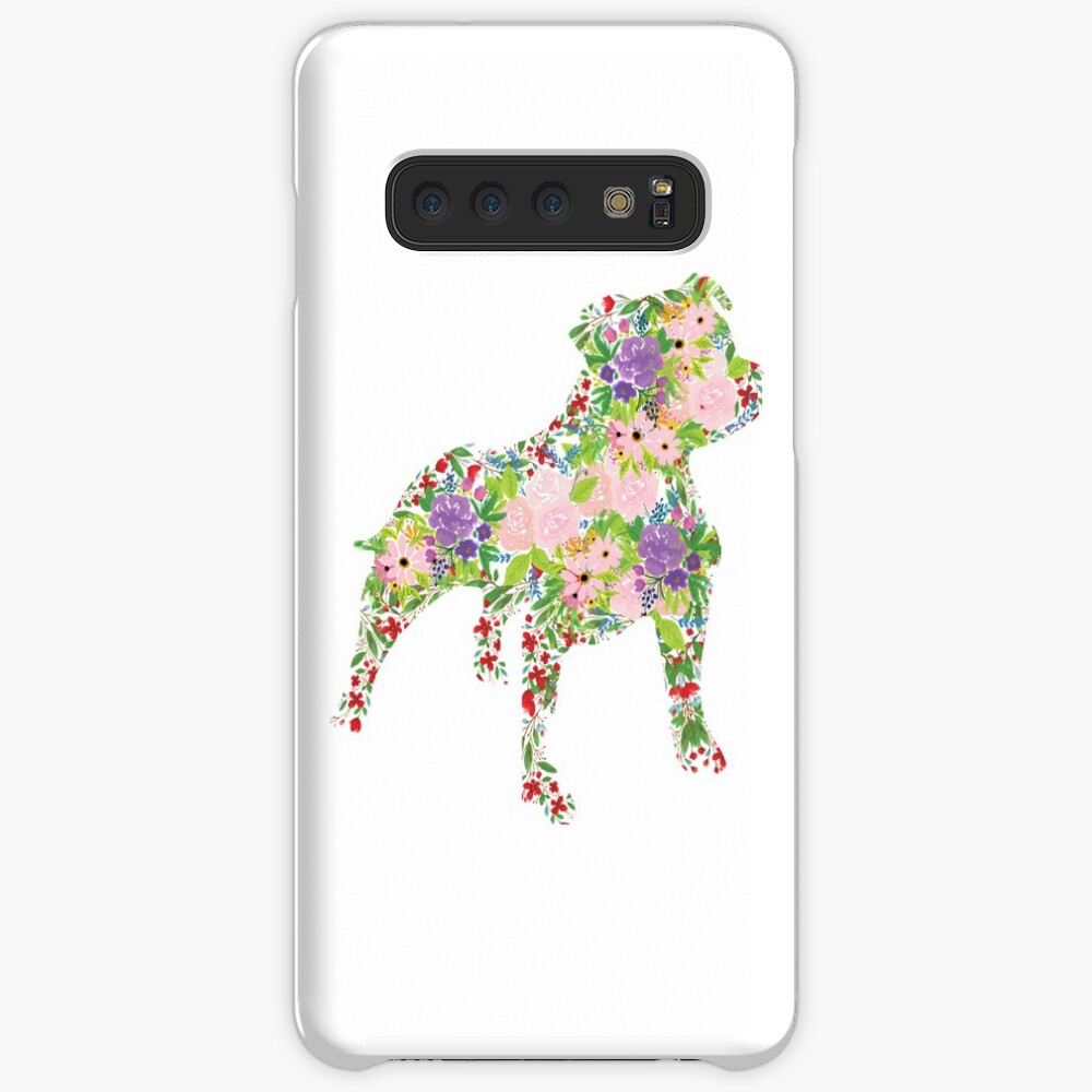 Floral Staffordshire Bull Terrier Case & Skin for Samsung Galaxy