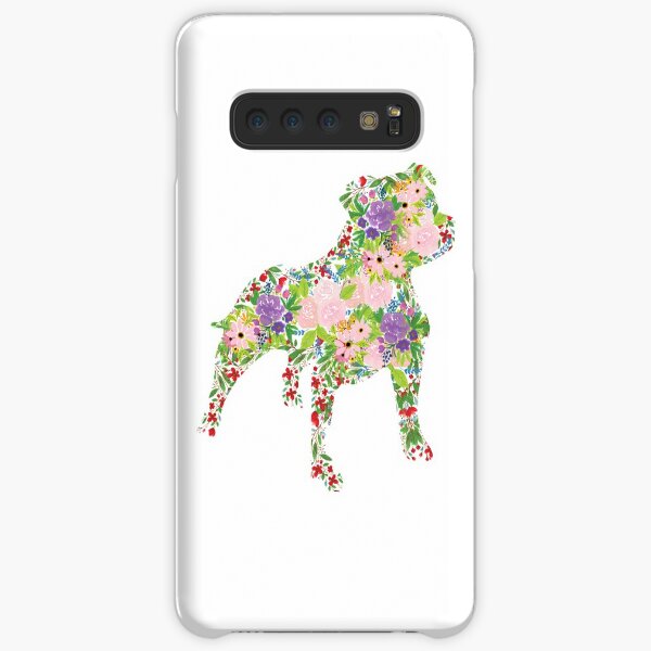 Floral Staffordshire Bull Terrier Samsung Galaxy Snap Case