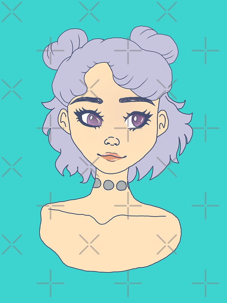 "Purple Theme Girl Sticker" Sticker for Sale by sophiejpeg Redbubble