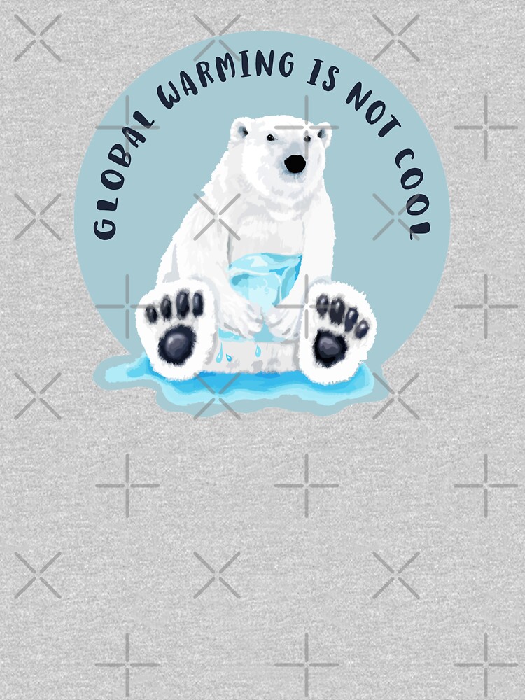 Global Warming Is Not Cool - Polar Bear and Melting Ice Pullover Hoodie  for Sale by jitterfly