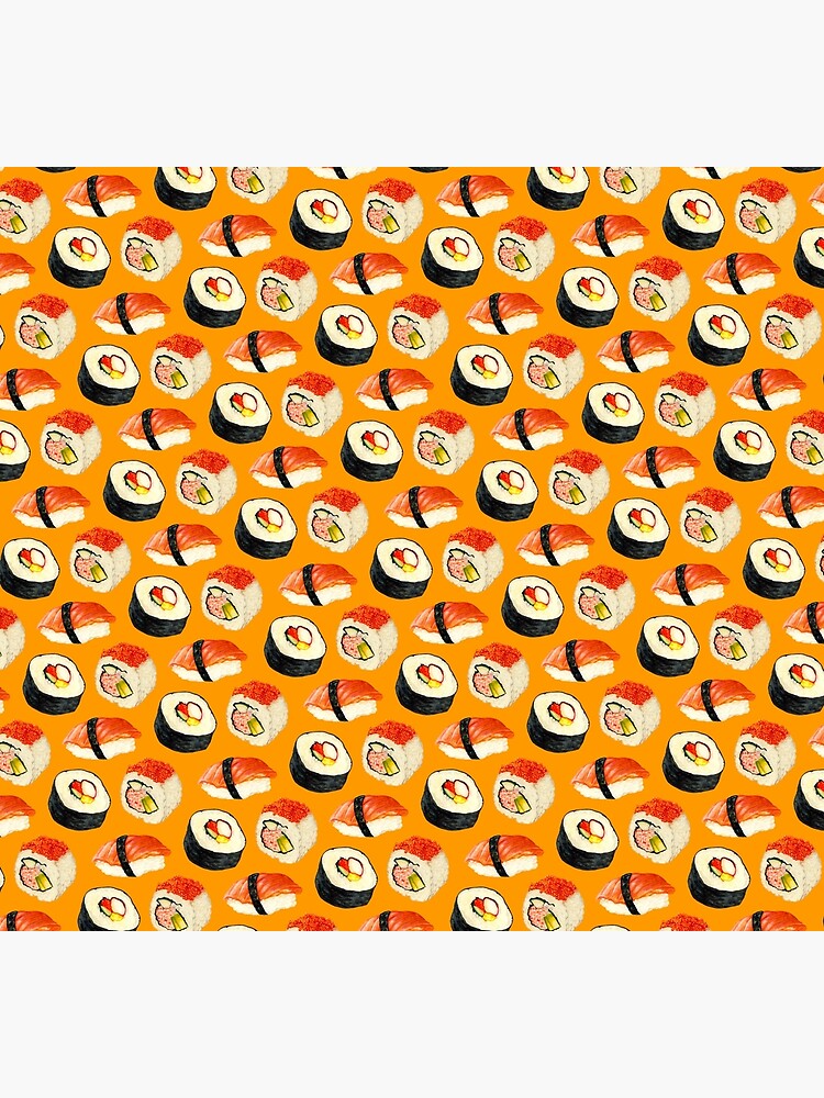 Sushi Pattern - Orange by KellyGilleran