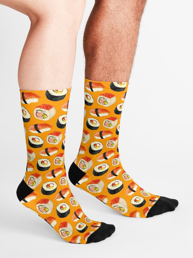 Alternate view of Sushi Pattern - Orange Socks
