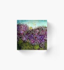 Abstract Cactus - Original Alcohol Ink Acrylic Block