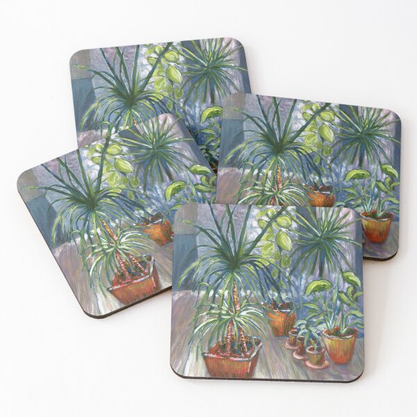 Item preview, Cafe plants tropical art painting designed and sold by Marion Yeo.