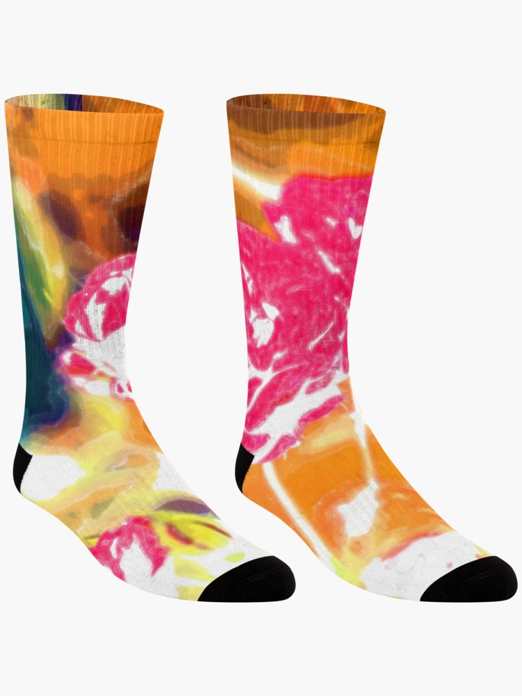 Thumbnail 3 of 5, Socks, Psychedelic Roses designed and sold by cuprum.