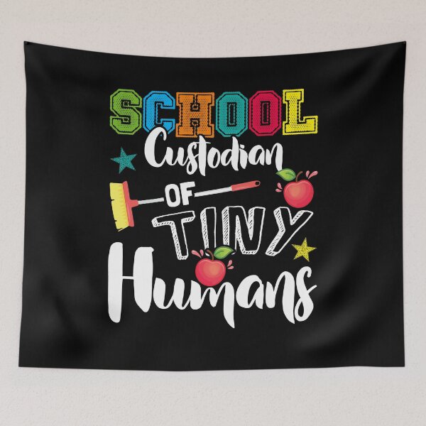 Item preview, School Custodian Of Tiny Humans Back To School Janitor Worker Gift designed and sold by Dressed For  Duty.