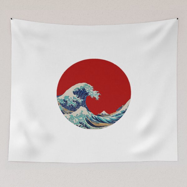 Item preview, Japanese Flag - Great Wave off Kanagawa designed and sold by weavernap.