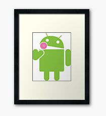 Android eats a lollipop Framed Print