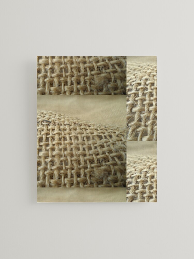 Sackcloth, canvas, fabric, jute, texture pattern for background. Cream soft  color. Large diagonal Stock Photo