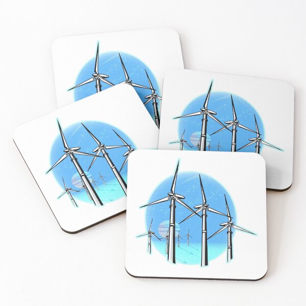 Item preview, Ocean Wind Farm at Sunset designed and sold by hickhopshop.