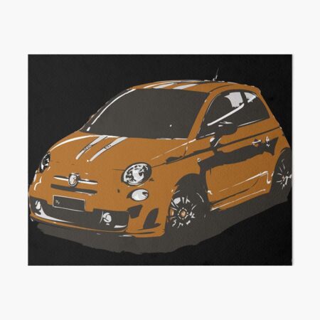 FIAT 500 Abarth - Cute Little Italian City Car Art Board Print