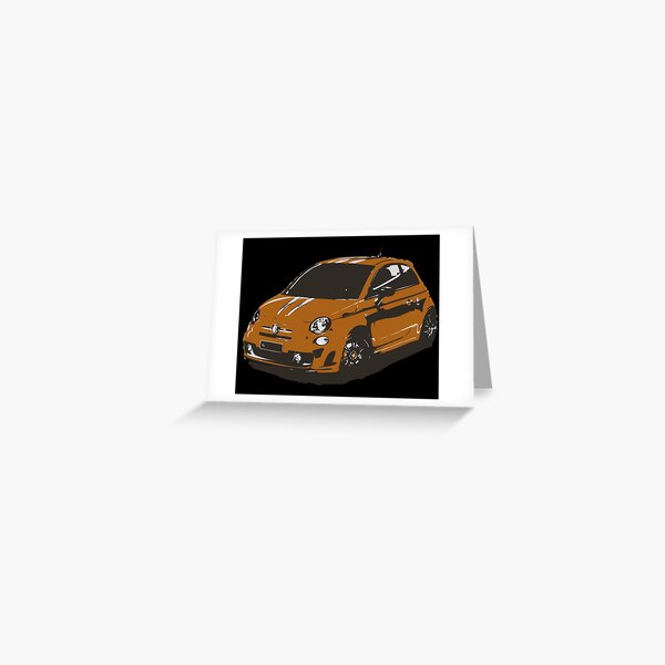 FIAT 500 Abarth - Cute Little Italian City Car Greeting Card