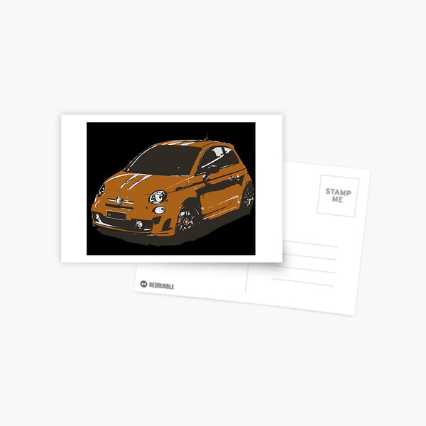 FIAT 500 Abarth - Cute Little Italian City Car Postcard