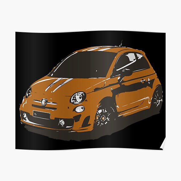 FIAT 500 Abarth - Cute Little Italian City Car Poster