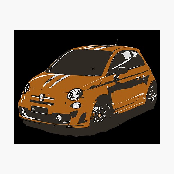 FIAT 500 Abarth - Cute Little Italian City Car Photographic Print