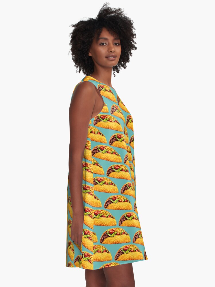 Thumbnail 2 of 4, A-Line Dress, Taco designed and sold by KellyGilleran.