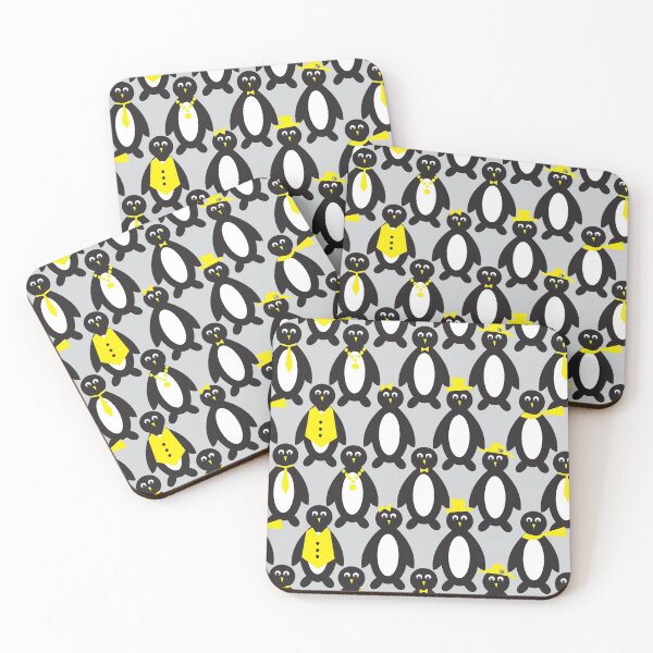 Aperçu de l'œuvre Penguin Party - Motif de pingouins audacieux créée et vendue par whyitsme.