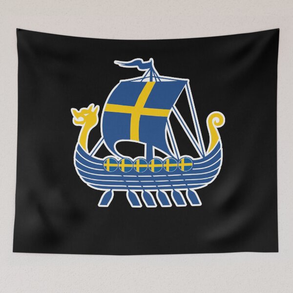 Item preview, Sweden Viking Ship Gift Valhalla Swedish Viking designed and sold by DSWShirts.