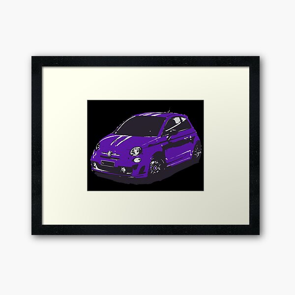 FIAT 500 Abarth - Cute Little Italian City Car Framed Art Print
