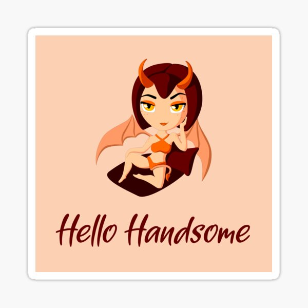 Hello Handsome Succubus She Devil Sticker For Sale By Mstfcntrk Redbubble 5051