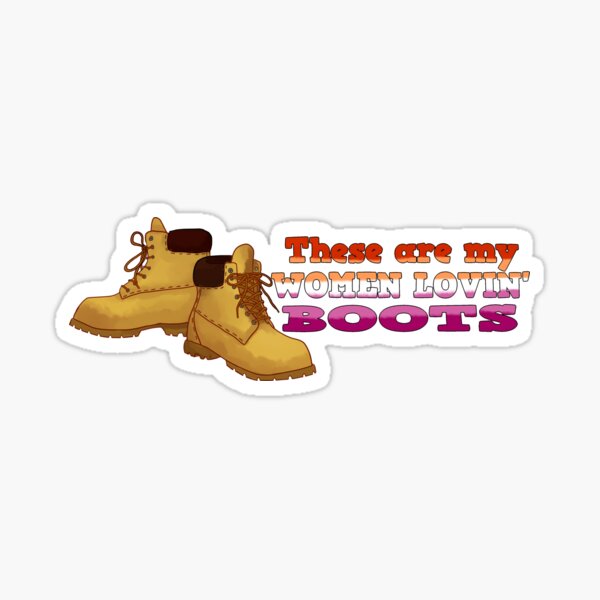 Women Lovin Boots Lesbian Version Sticker